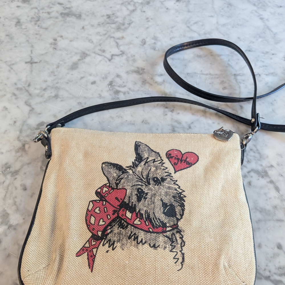Brighton Terrier Crossbody Bag - Cream, Black, Red